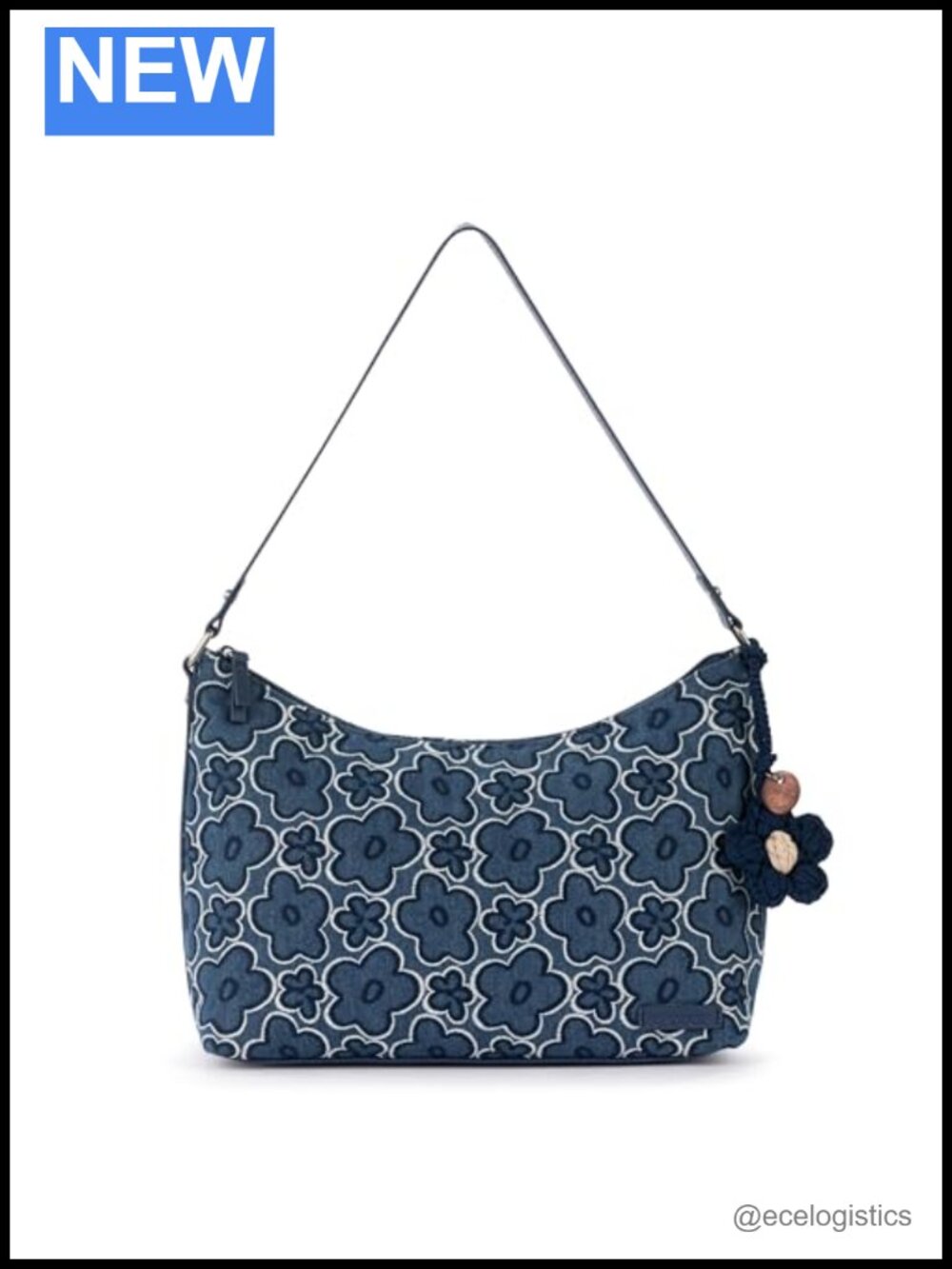 Sakroots Banyan Hobo Lightweight Shoulder Bag Eco-Twill Zip Pockets
